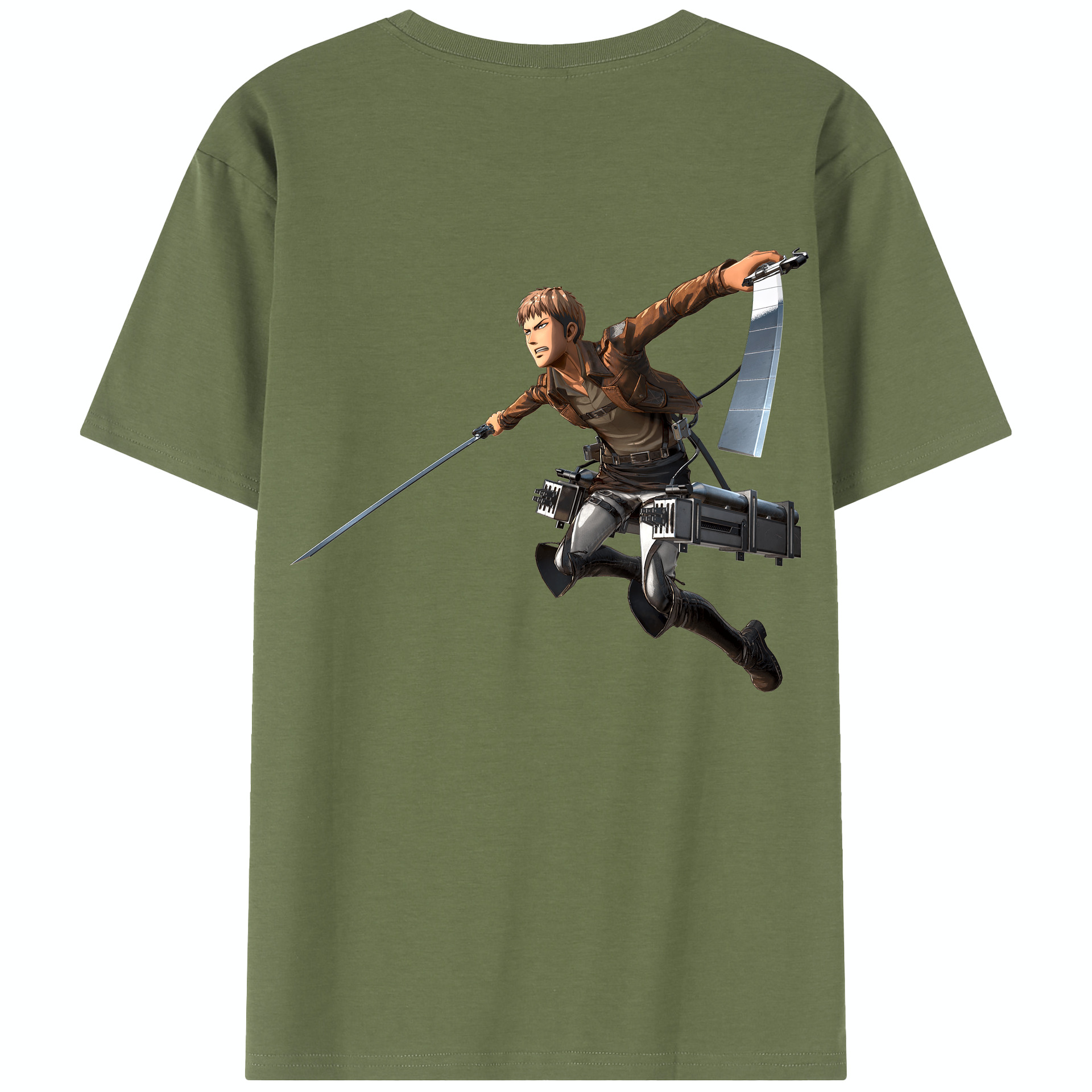 （画像用） 進撃の巨人 ジャン・キルシュタイン Attack on Titan Jean Kirstein 綿100％半袖Tシャツ（背面プリント）